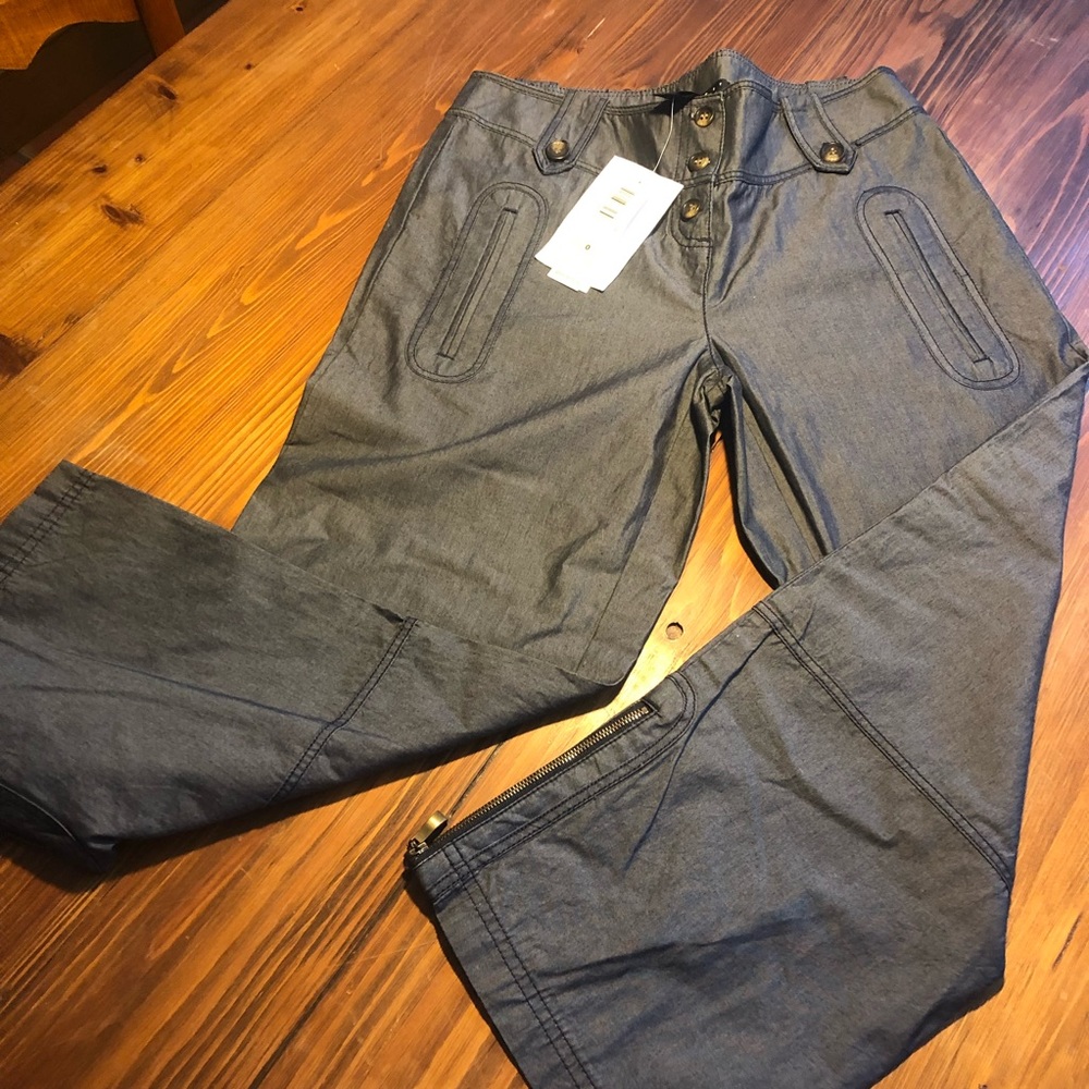 LAUNDRY Gunmetal grey cropped pants size 0 women’s capsule wardrobe ❤️